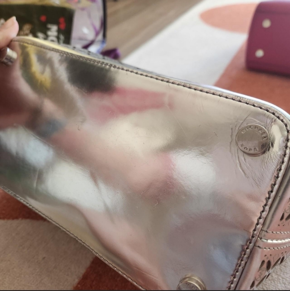 Michael Kors Silver Tote Bag - Picture 5 of 8